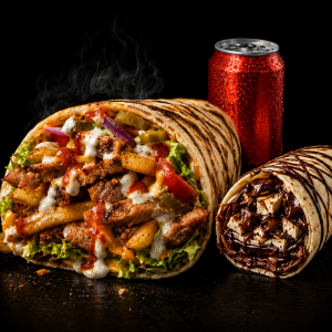 Loaded Chicken Kebab Wrap Meal