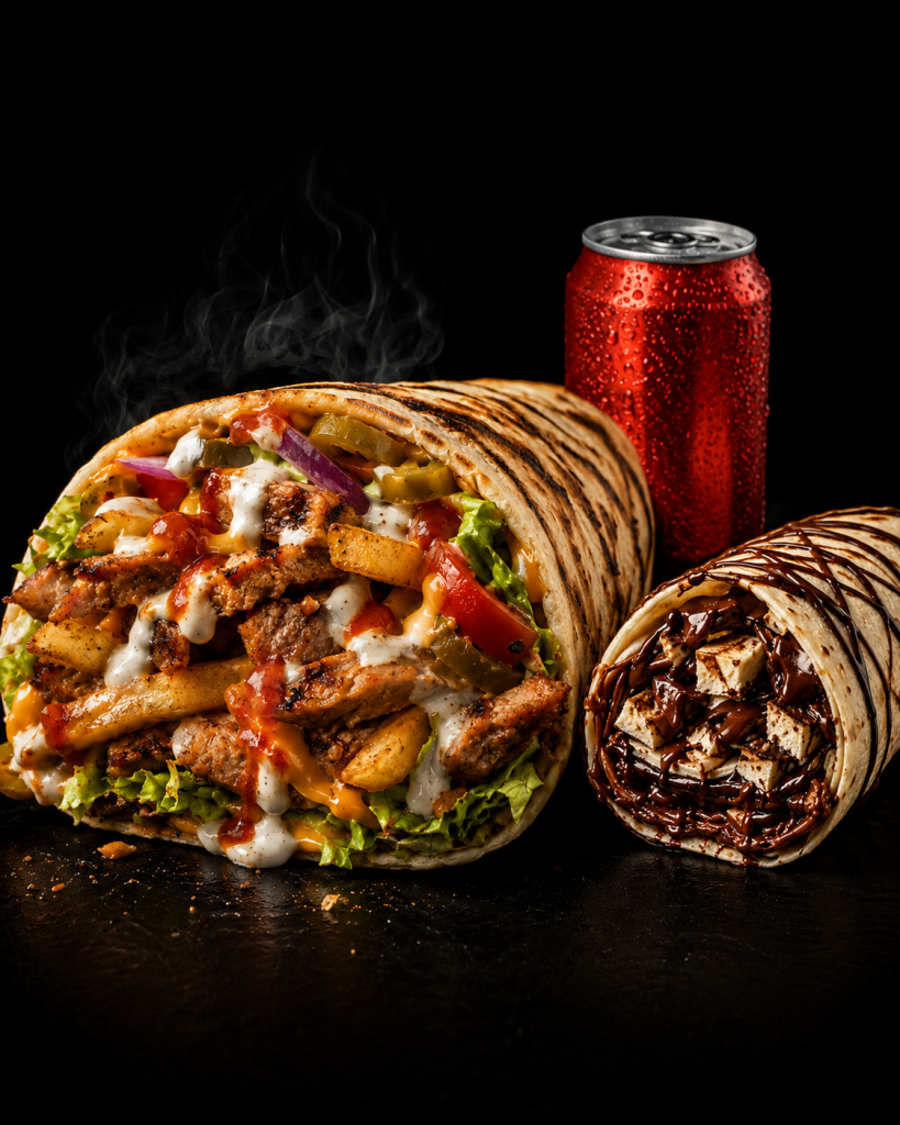 Loaded Chicken Kebab Wrap Meal
